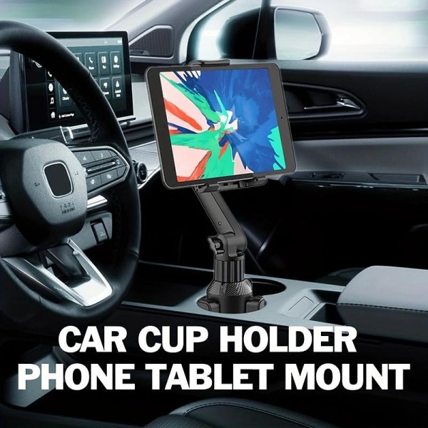 Car Cup Holder Tablet Phone Mount With Heavy Duty Cupholder Base Adjustable Tablet Phone Holder For Car/Truck Compatible With 4-13inch Tablets All Cellphones Car Cup Holder Tablet Phone Mount With Heavy Duty Cupholder Base Adjustable Tablet Phone Holder For Car/Truck Compatible With 4-13inch Tablets All Cellphones