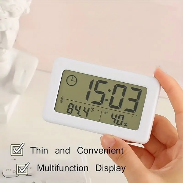 LCD Digital Clock Mute Desktop Clock Temperature Sensor Battery Powered LED Electronic Alarm Clocks Bedroom Indoor Wall Clocks LCD Digital Clock Mute Desktop Clock Temperature Sensor Battery Powered LED Electronic Alarm Clocks Bedroom Indoor Wall Clocks