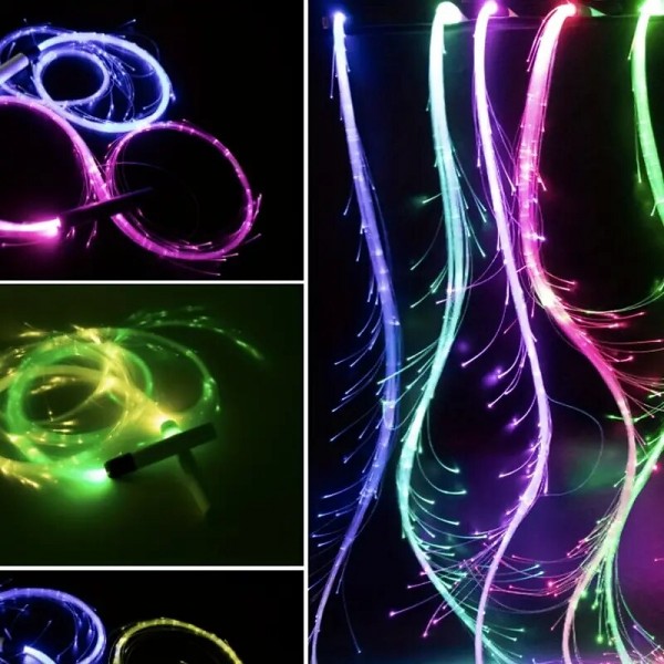 LED Fiber Optic Dance Whip - USB Rechargeable Ideal for Halloween Christmas and Holiday Celebrations - Perfect for Stage Ambience Props LED Fiber Optic Dance Whip - USB Rechargeable Ideal for Halloween Christmas and Holiday Celebrations - Perfect for Stage Ambience Props