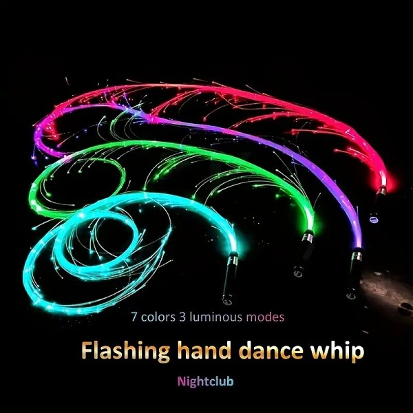 LED Fiber Optic Dance Whip - USB Rechargeable Ideal for Halloween Christmas and Holiday Celebrations - Perfect for Stage Ambience Props LED Fiber Optic Dance Whip - USB Rechargeable Ideal for Halloween Christmas and Holiday Celebrations - Perfect for Stage Ambience Props