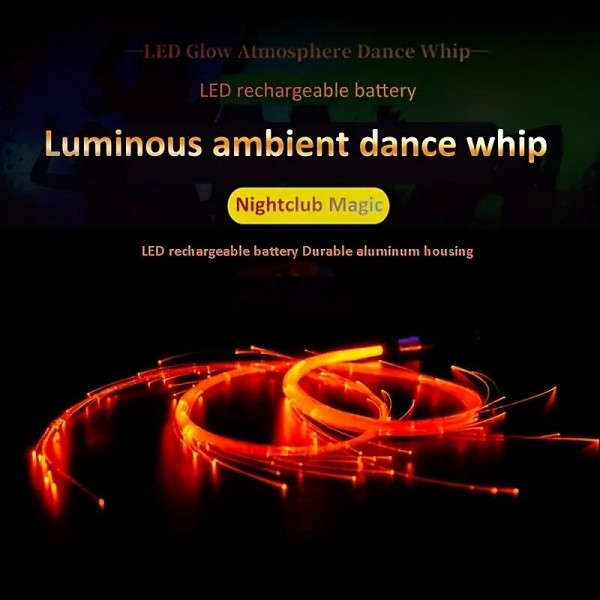 LED Fiber Optic Dance Whip - USB Rechargeable Ideal for Halloween Christmas and Holiday Celebrations - Perfect for Stage Ambience Props LED Fiber Optic Dance Whip - USB Rechargeable Ideal for Halloween Christmas and Holiday Celebrations - Perfect for Stage Ambience Props