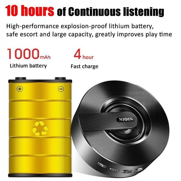 Mini Wireless Bluetooth Speaker Portable Heavy Bass Sound Box Outdoor Subwoofer TF MP3 Player With RGB Lights Support Handsfree Mini Wireless Bluetooth Speaker Portable Heavy Bass Sound Box Outdoor Subwoofer TF MP3 Player With RGB Lights Support Handsfree