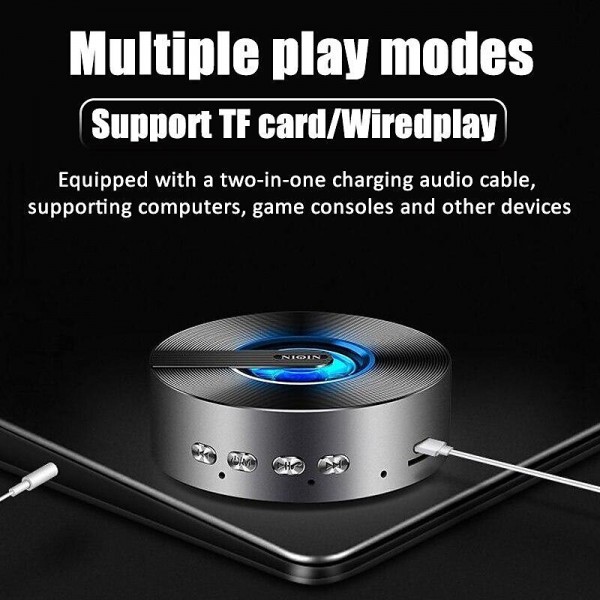 Mini Wireless Bluetooth Speaker Portable Heavy Bass Sound Box Outdoor Subwoofer TF MP3 Player With RGB Lights Support Handsfree Mini Wireless Bluetooth Speaker Portable Heavy Bass Sound Box Outdoor Subwoofer TF MP3 Player With RGB Lights Support Handsfree