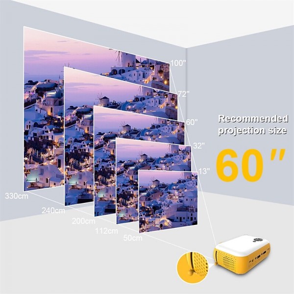 A10 mobile phone projection mini home portable 4K high-definition intelligent mini projector LCD Projector Video Projector for Home Theater 480x360 1800 lm Compatible with HDMI USB A10 mobile phone projection mini home portable 4K high-definition intelligent mini projector LCD Projector Video Projector for Home Theater 480x360 1800 lm Compatible with HDMI USB