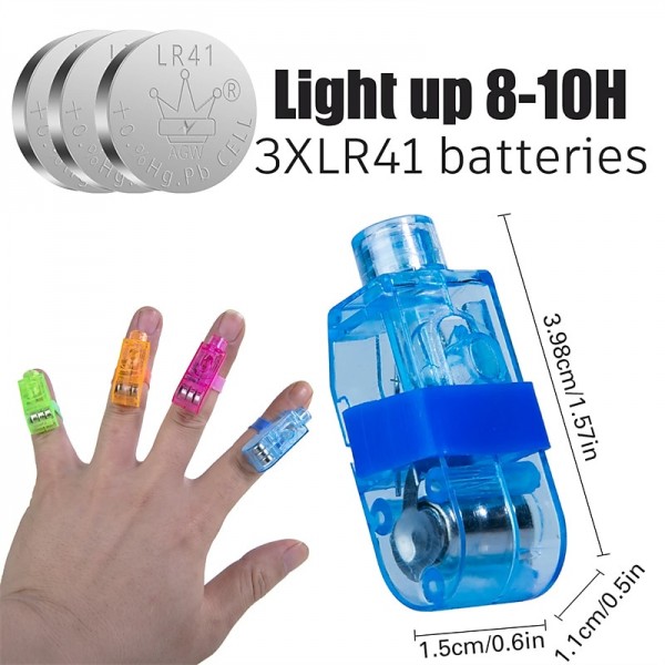 Kids LED Finger Lights Birthday Party Supplies Assorted Rave Laser Toys 6 Colors 30/50/60 Pieces Kids LED Finger Lights Birthday Party Supplies Assorted Rave Laser Toys 6 Colors 30/50/60 Pieces