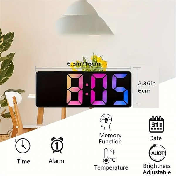 Latest Digital Clock LED Alarm Clock For Bedroom Electronic Desktop Clock With Temperature Display Adjustable Brightness 12/24 Hours Hour Clock For Bedroom Latest Digital Clock LED Alarm Clock For Bedroom Electronic Desktop Clock With Temperature Display Adjustable Brightness 12/24 Hours Hour Clock For Bedroom