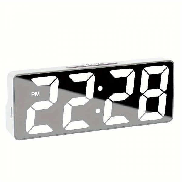 Latest Digital Clock LED Alarm Clock For Bedroom Electronic Desktop Clock With Temperature Display Adjustable Brightness 12/24 Hours Hour Clock For Bedroom Latest Digital Clock LED Alarm Clock For Bedroom Electronic Desktop Clock With Temperature Display Adjustable Brightness 12/24 Hours Hour Clock For Bedroom